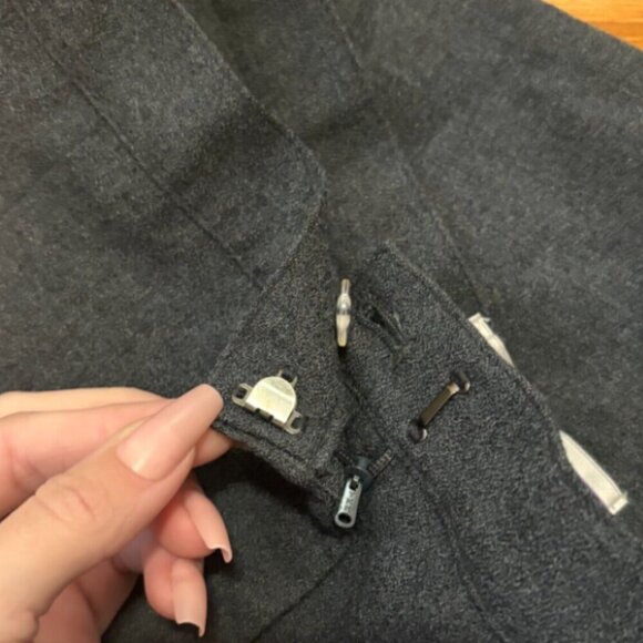 Vintage Amanda Smith Dress Pants Womens Sz 16 Wool Straight Pleated Front Gray - Picture 5 of 6